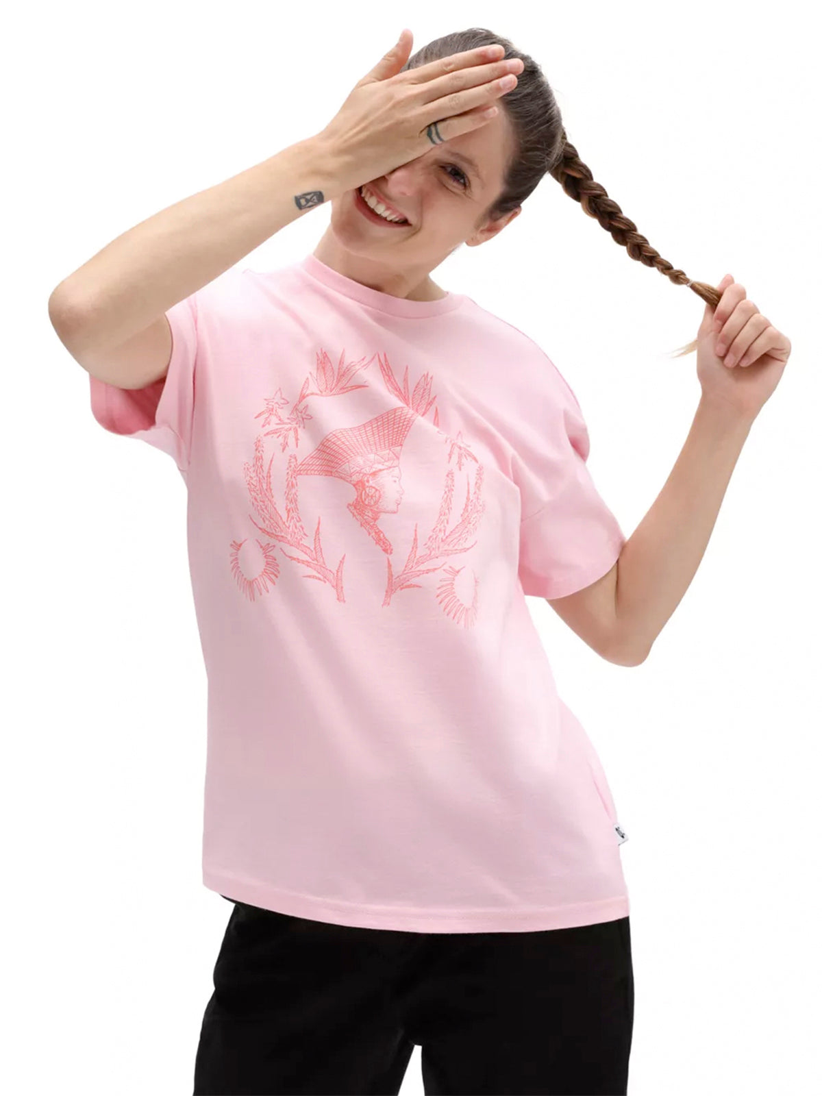 Polera M/C Mujer Vault x Sindiso Khumalo Rosado Vans